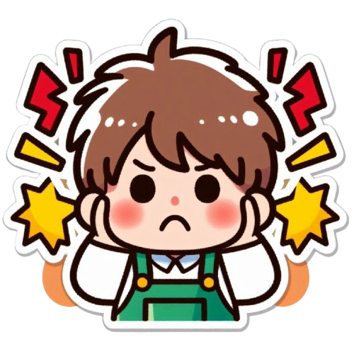 A little boy who hates noise with a pure white background LINE sticker art style colorful and simple childlike style removebg preview