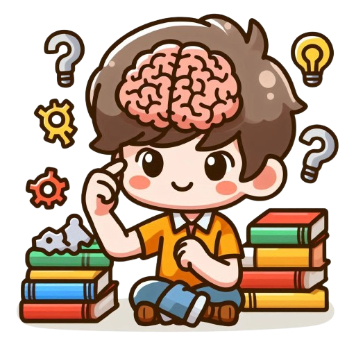 A smart boy with great memory pure white background LINE sticker style colorful and simple childlike style removebg preview