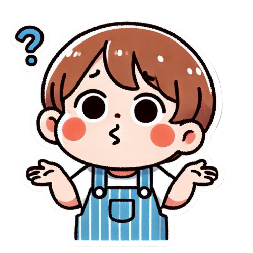 A child with a puzzled expression pure white background LINE sticker art style colorful and simple childlike style 5 removebg preview